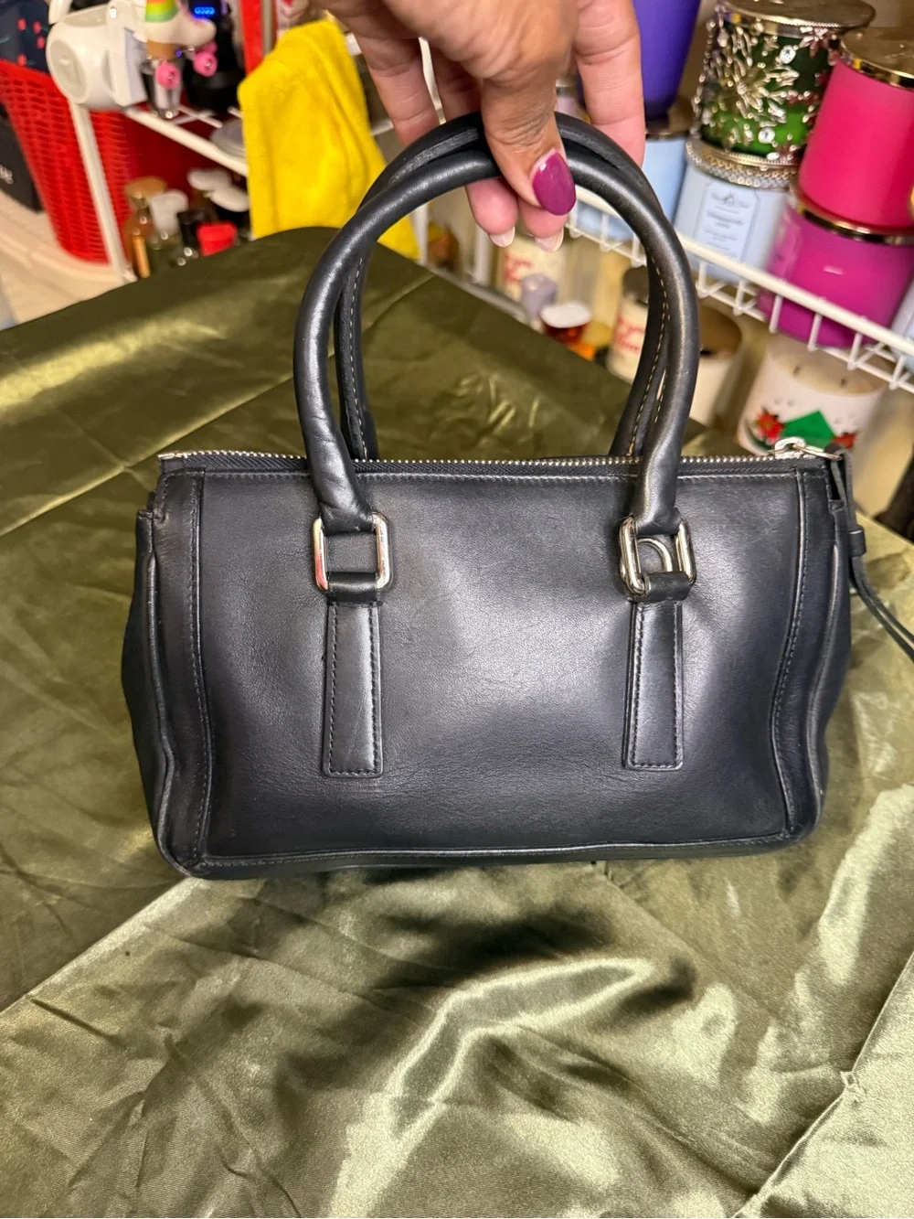Coach Bonnie’s Legacy Mini Boston Satchel – Black Leather | Style 9421